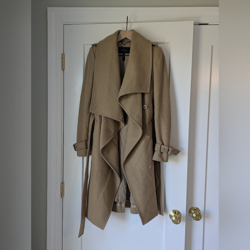 BCBGMaxAzria Tan Wool Carlin Coat